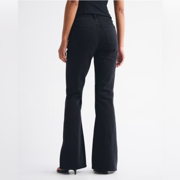 Abercrombie & Fitch Black High Rise Flare Jeans - Picture 4 of 8